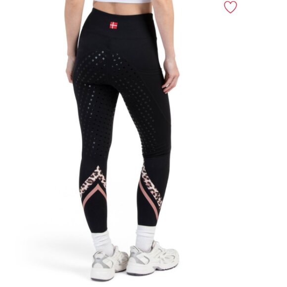 NEW KASTEL DENMARK women Equestrian Leggings With Silicone Seat in black 7252j1 - Picture 2 of 3